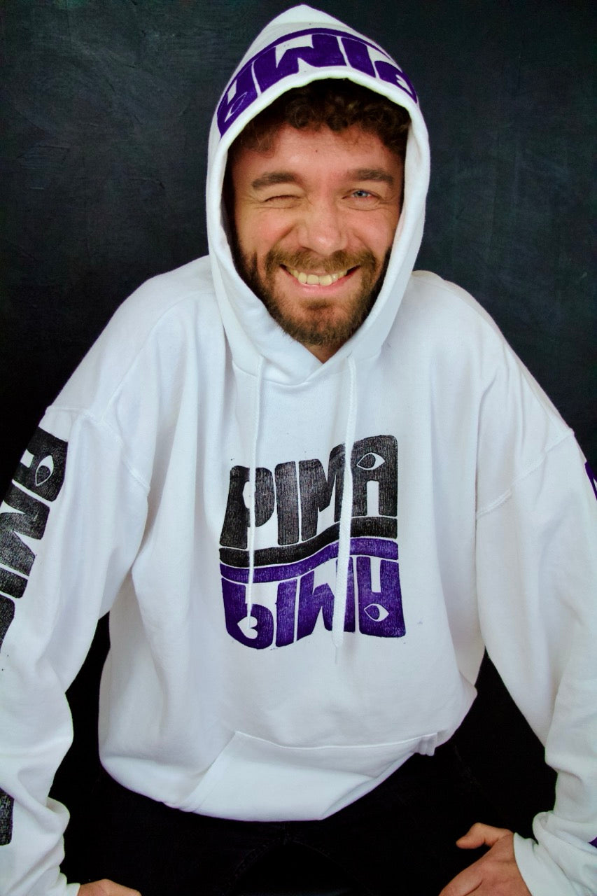 PIMAMIP UNIKAT PURPLE - Handbedruckter Hoodie