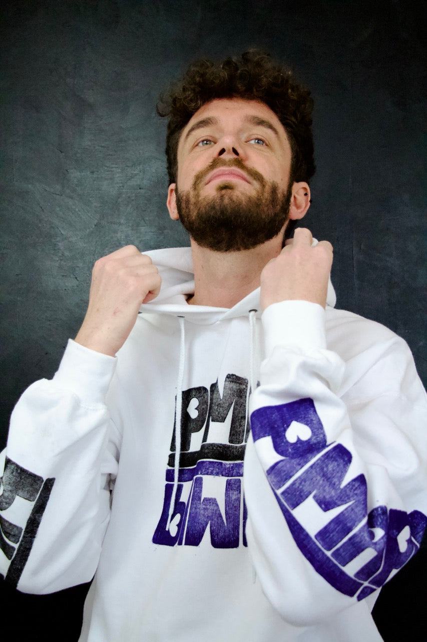 PIMAMIP UNIKAT PURPLE - Handbedruckter Hoodie