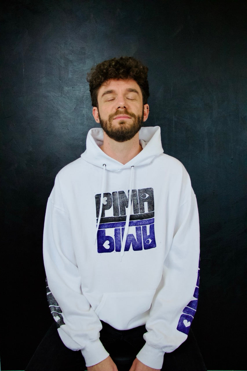 PIMAMIP UNIKAT PURPLE - Handbedruckter Hoodie
