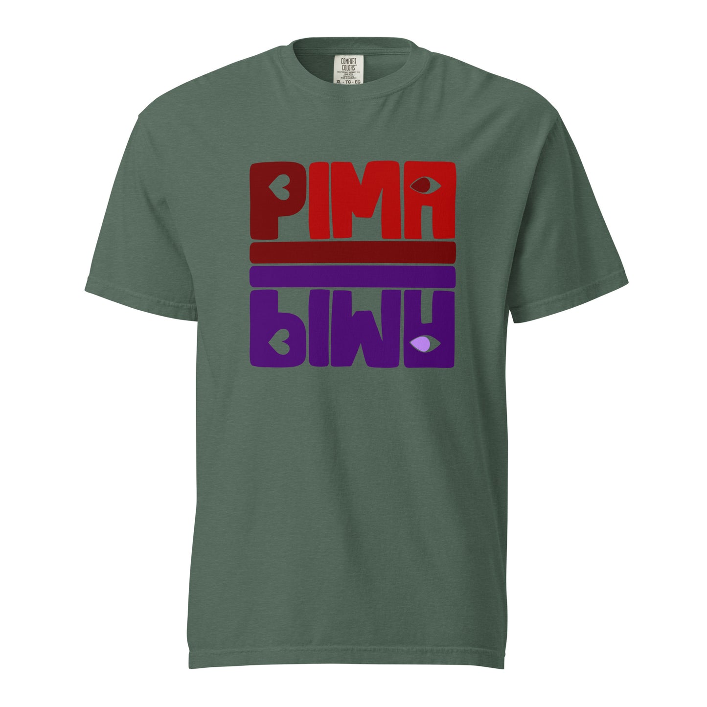 PIMA ROT LILA - Shirt mit Schrift