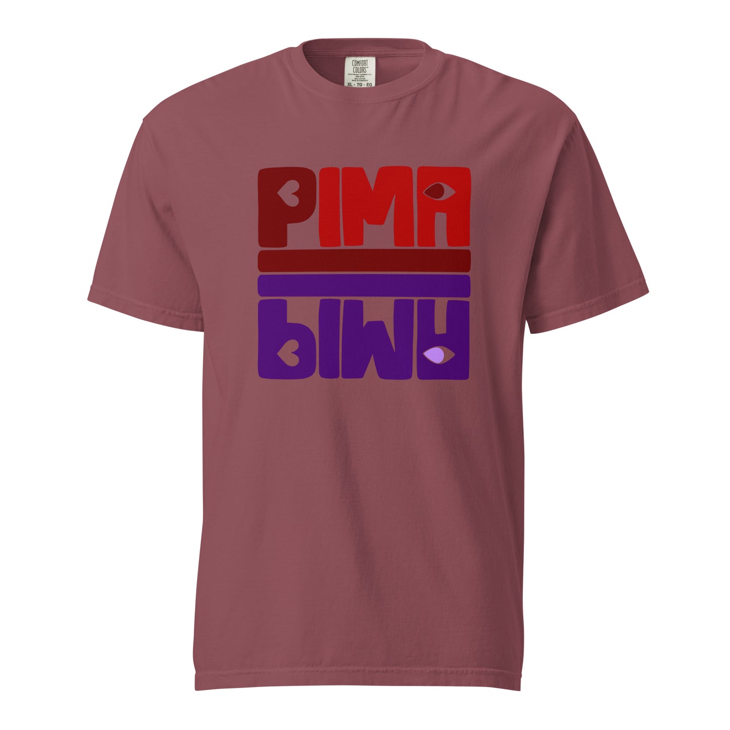 PIMA ROT LILA - Shirt mit Schrift