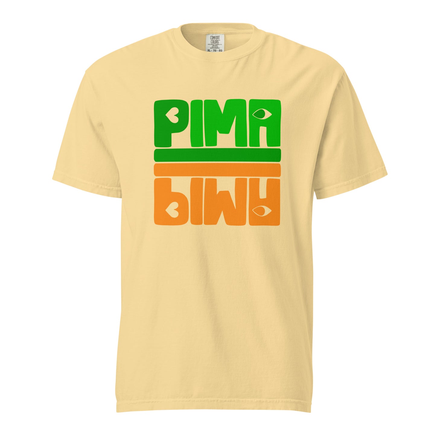 PIMA ORANGE GRÜN - Shirt mit Schrift