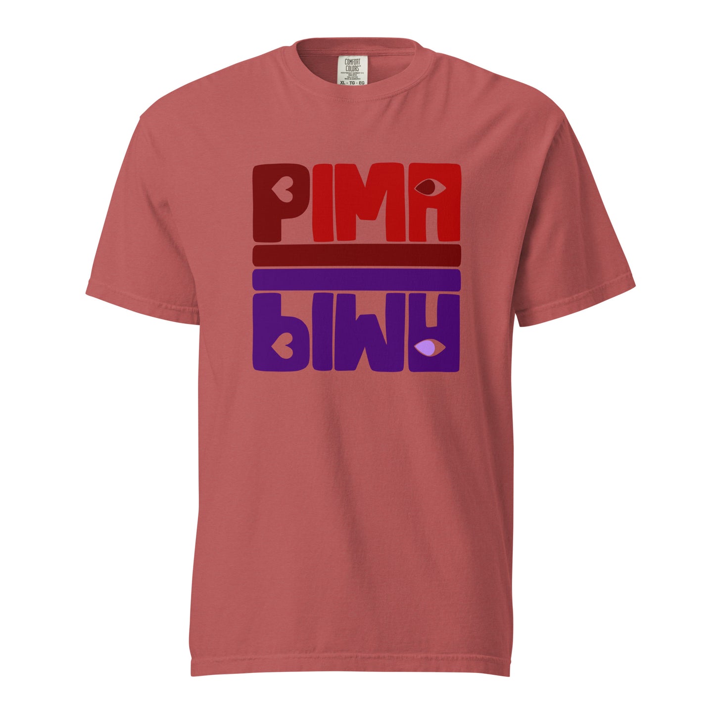 PIMA ROT LILA - Shirt mit Schrift