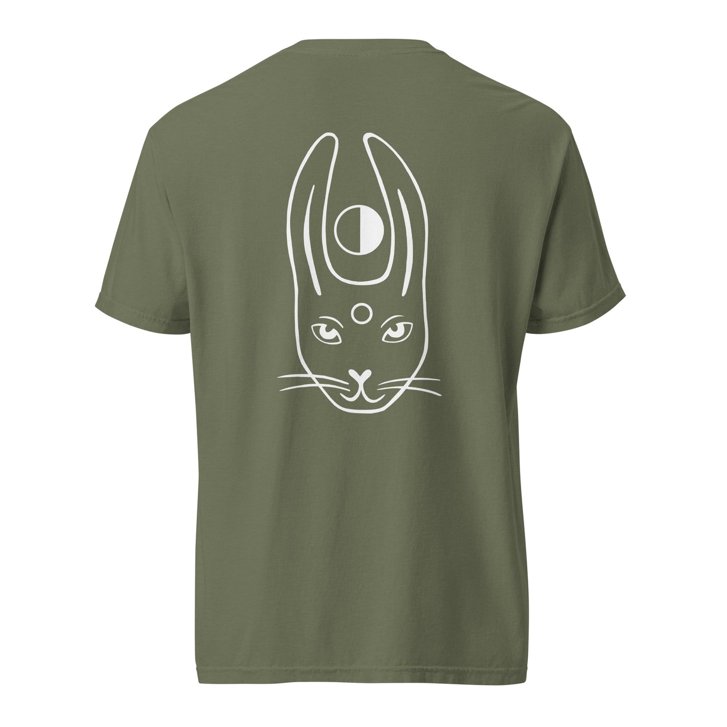 WHITE RABBIT - Hoodie mit Kunst + Stickerei