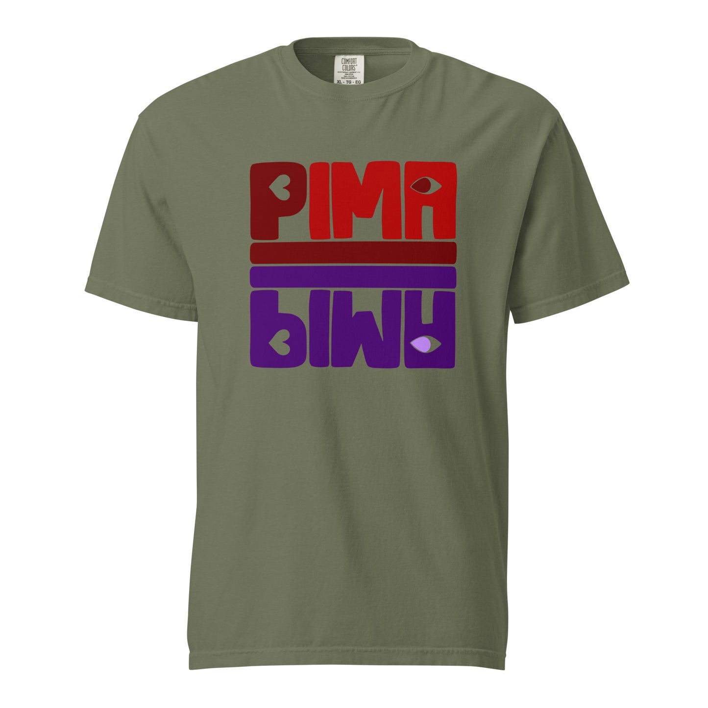 PIMA ROT LILA - Shirt mit Schrift