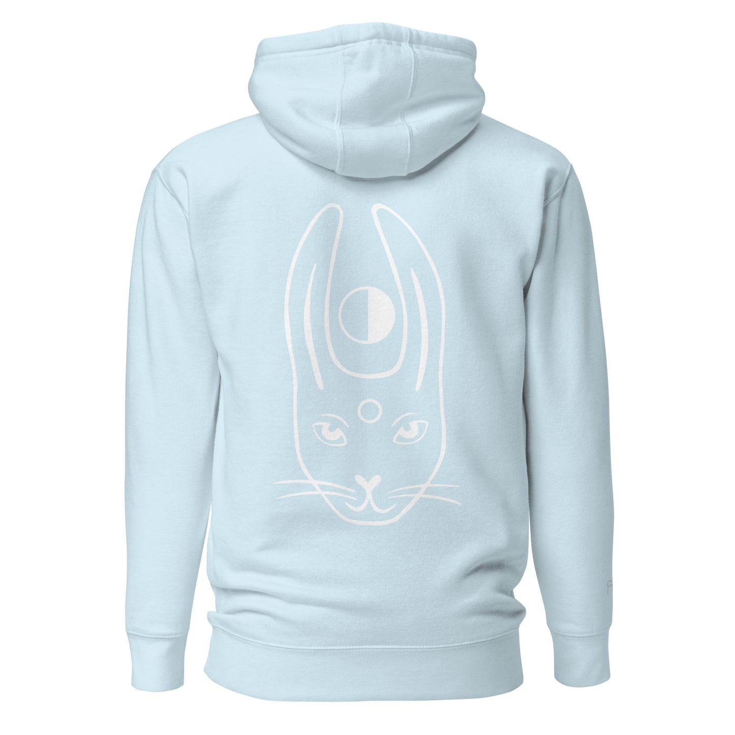 WHITE RABBIT Hoodie mit Kunst + Stickerei