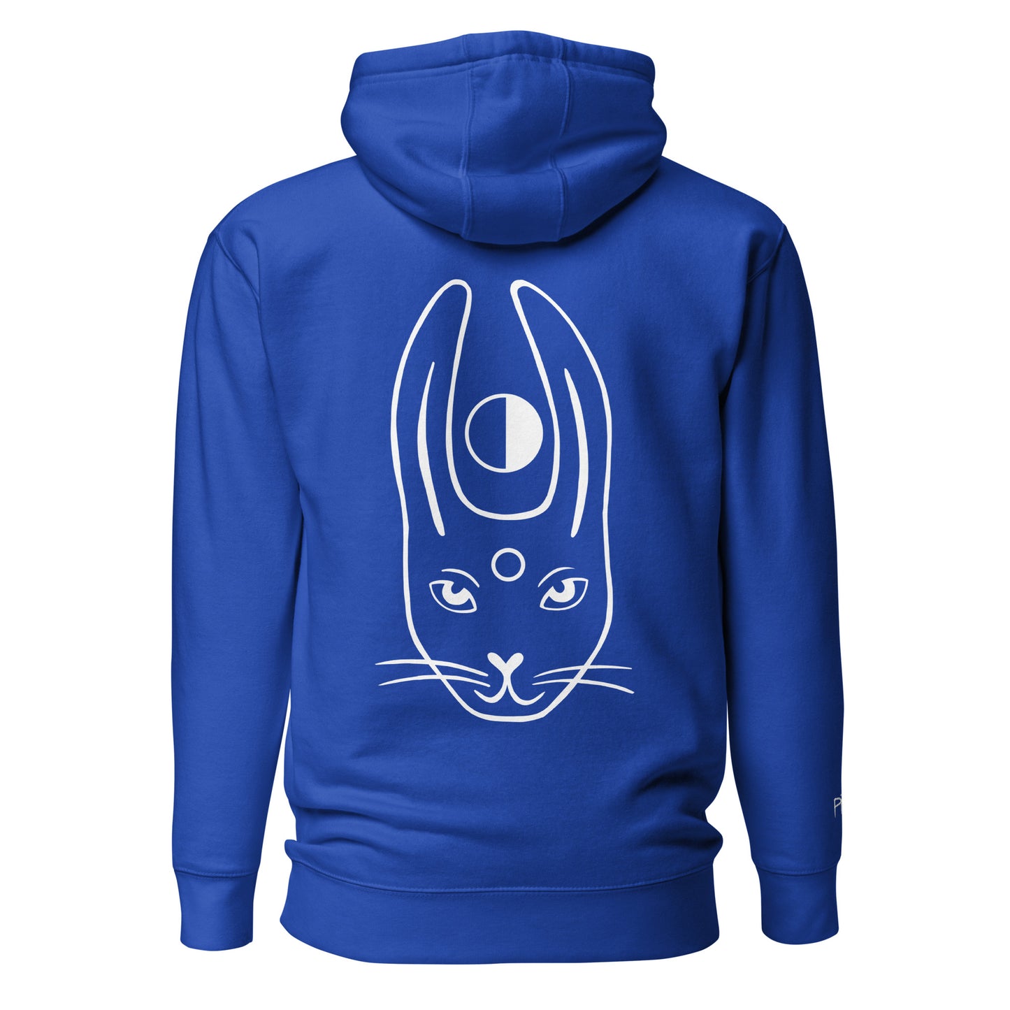 WHITE RABBIT Hoodie mit Kunst + Stickerei