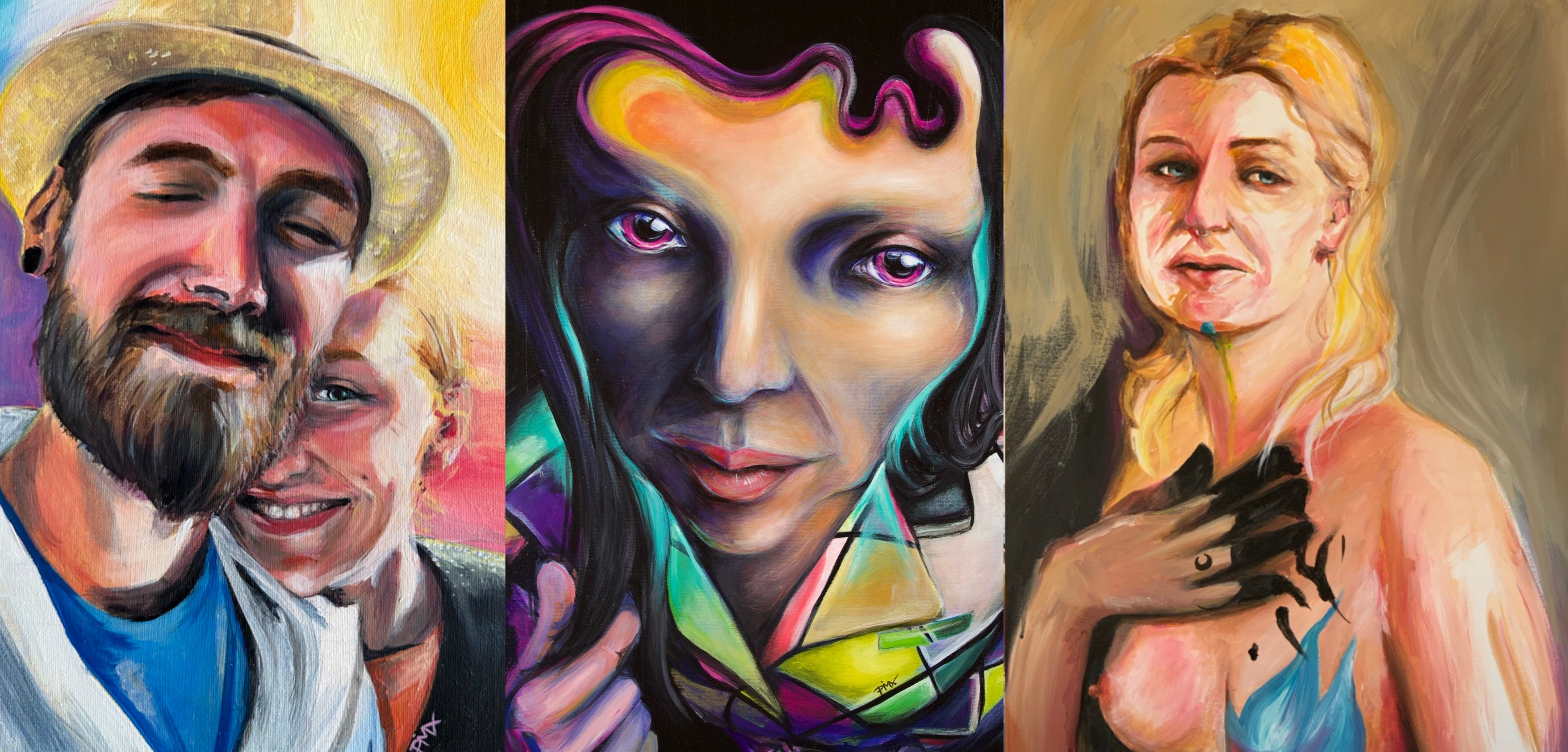 Handgemalte Portraits – individuelle Auftragsmalerei