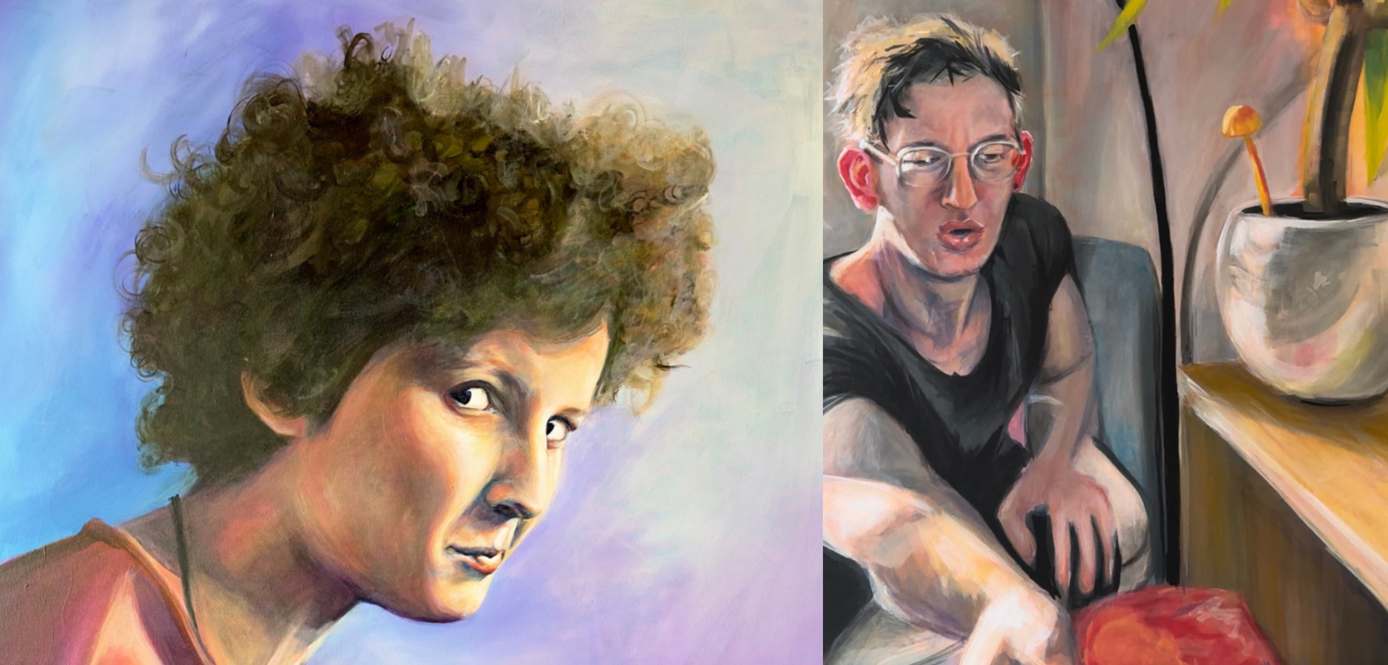 Handgemaltes Acryl-Portrait nach Foto – individuelle Auftragsmalerei