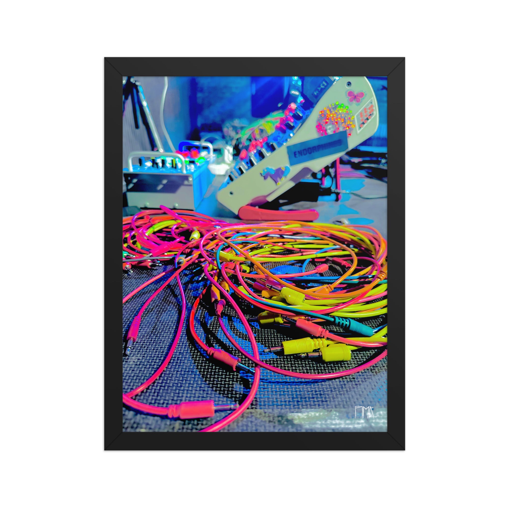 Bunte Kabel Fotografie Modular Synthesizer 