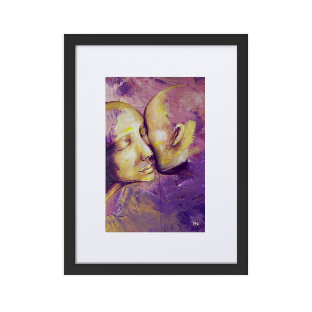 LOVERS framed print with mat 30 x 40 cm