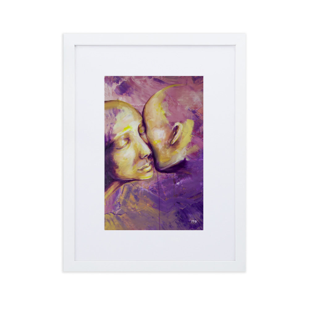 LOVERS framed print with mat 30 x 40 cm