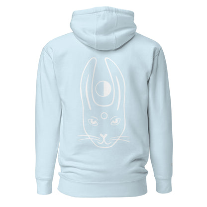 FOLLOW THE WHITE RABBIT embroidery hoodie - various colors